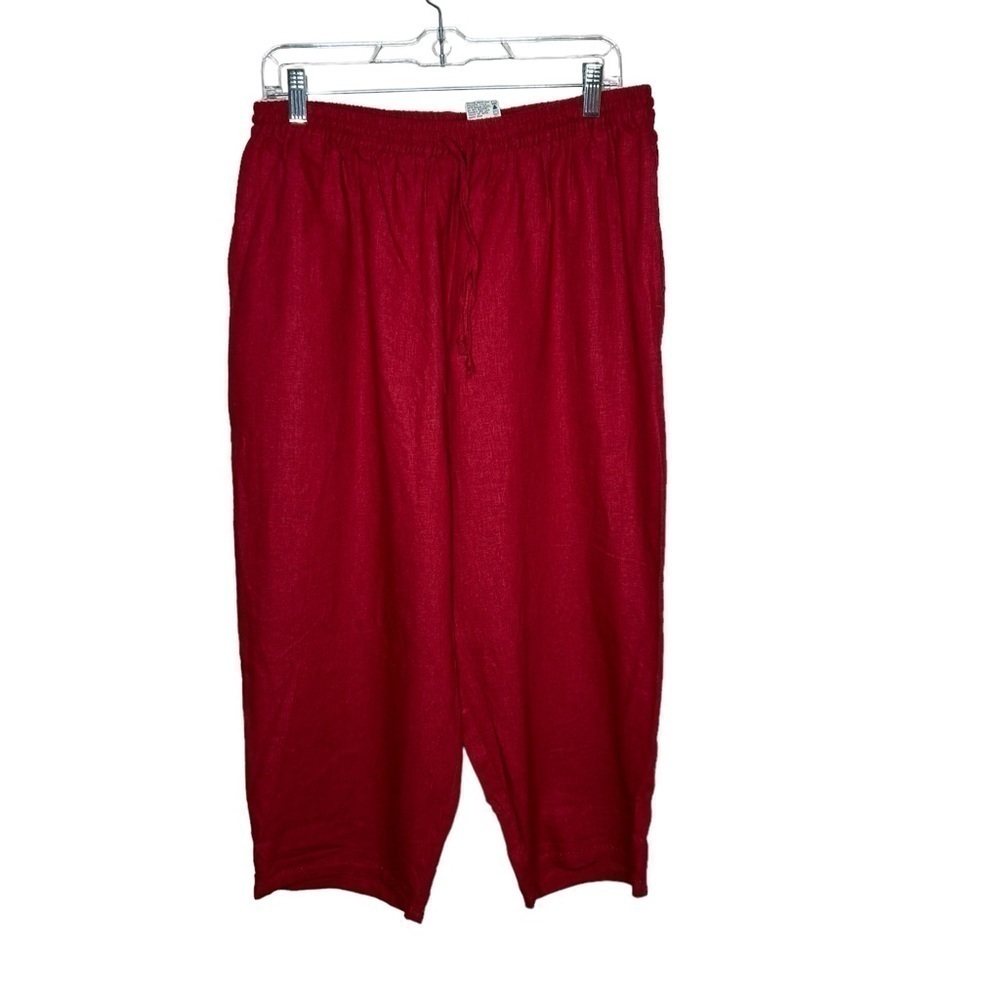 New White Stag Women’s Linen Blend Crop Pants Size 14W/16W BNWT